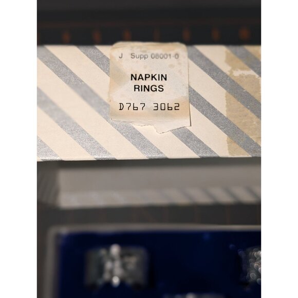 Vintage Silver Paisley Swirl Napkin Rings Set By Shelton Ware Dinner Party - Picture 9 of 15